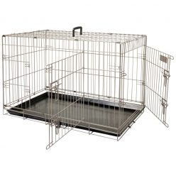   421668 FLAMINGO Pet Crate "Ebo" Metallic Brown 92x56x64 cm 517582